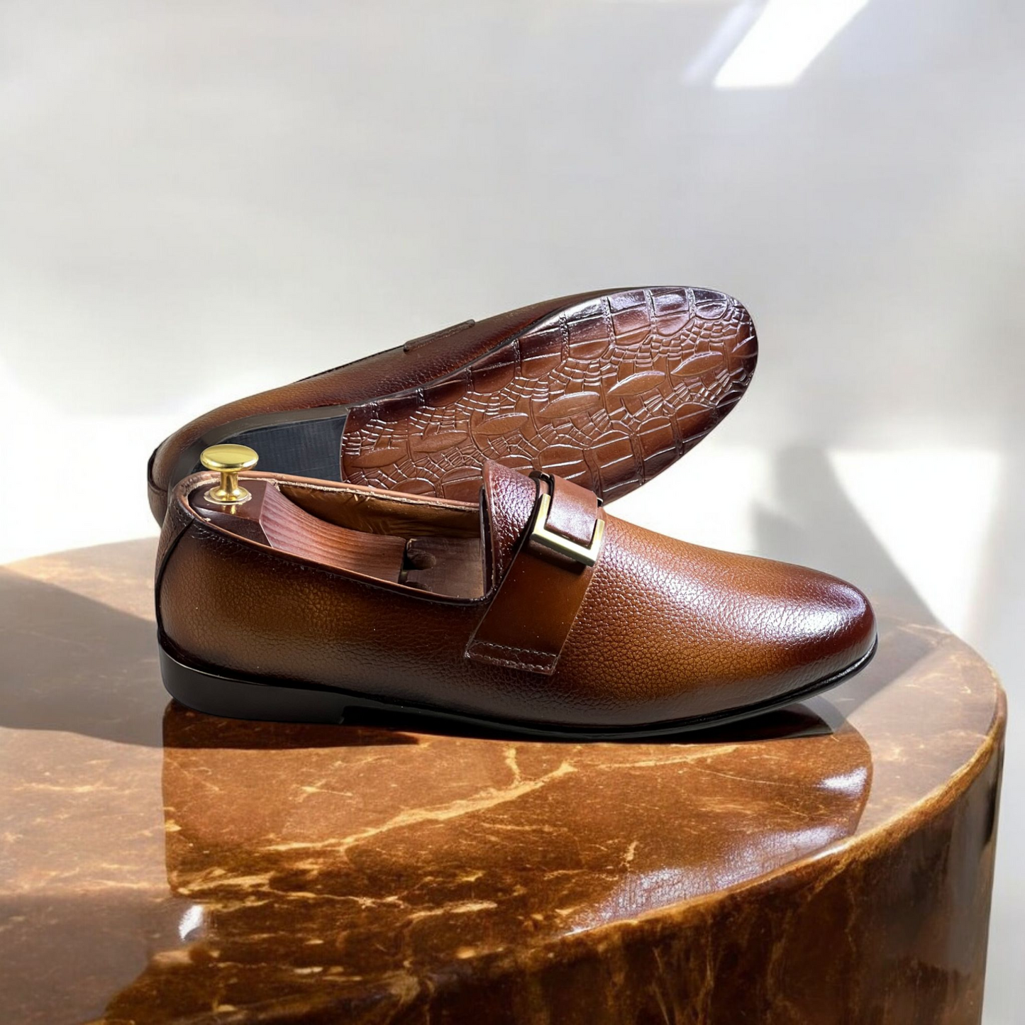 Mustard moccasin handmade leather shoes – premium all-leather slip-on casual loafers with soft sole and timeless craftsmanship for men
