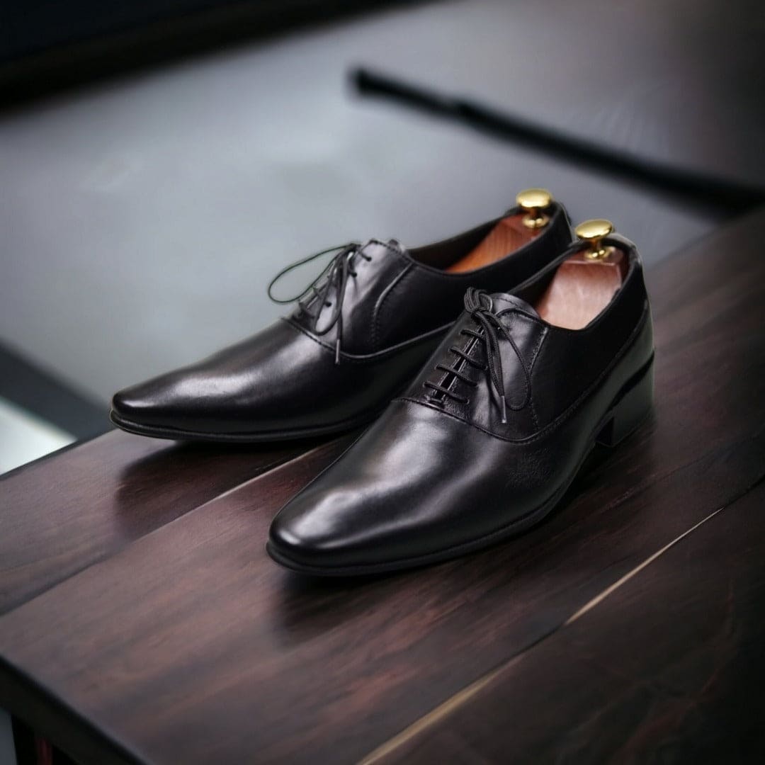 These finely crafted, handmade leather shoes bring elegant style and comfort to your everyday look. They are made from premium quality leather to provide unparalleled durability and long-lasting wear. With their luxurious stitch detailing and exquisite craftsmanship, the shoes promise a level of prestige and sophistication that will elevate any outfit.

PRODUCT FEATURES

● Upper: 100% Original Leather
● Sole: 100% Original  Leather Sole
● Lining: Anti-bacterial  Leather lining 
● Warranty: 3-Month Repair Wa