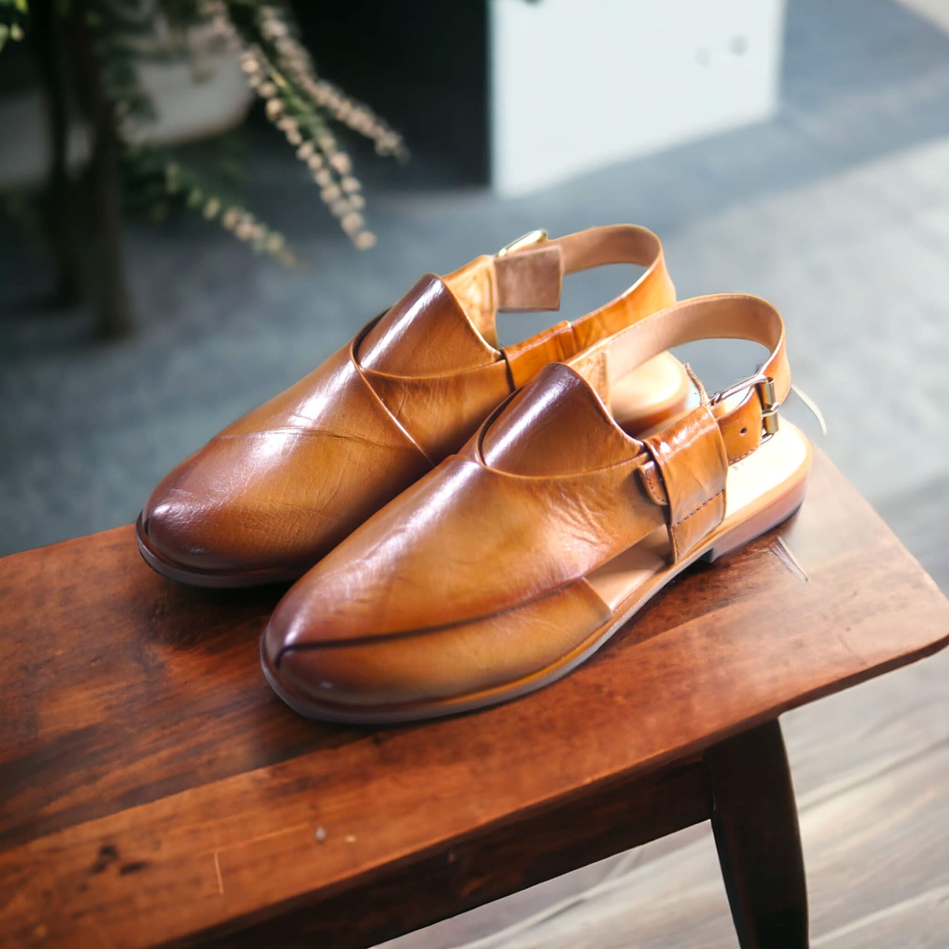 Introducing our handmade leather chappals, meticulously crafted for those who appreciate quality and style. Each pair is skillfully crafted by experienced artisans, ensuring durability and a unique touch. Made from genuine leather, these chappals promise both comfort and a timeless aesthetic. Elevate your footwear collection with the authenticity and craftsmanship of our handmade leather chappals.