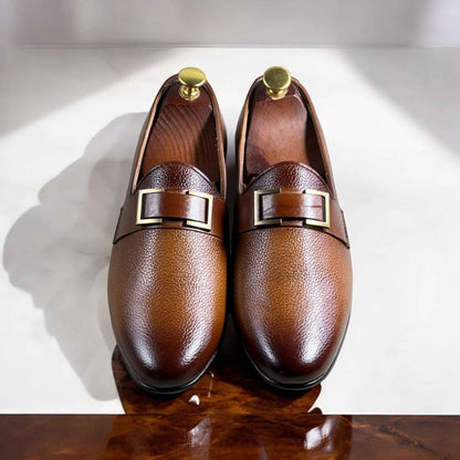 Mustard moccasin handmade leather shoes – premium all-leather slip-on casual loafers with soft sole and timeless craftsmanship for men