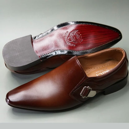 Our handmade leather shoes provide a timeless look and unparalleled comfort. Crafted from premium quality leather, our shoes are durable and reliable, ensuring you'll look smart and stylish no matter the occasion. Hand stitched for a flawless finish, these shoes are designed to last for years to come. With their classic design and soft, flexible sole, our handmade leather shoes are perfect for formal events or everyday wear. An investment in quality, these shoes make for the perfect way to accessorize any o